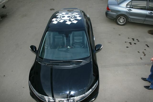 Вииниловые наклейки на крышу Honda Сivic